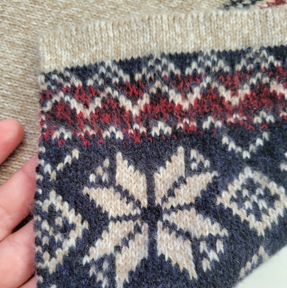 Rectangular Knit Scarf in Tan - Picture 3 of 6